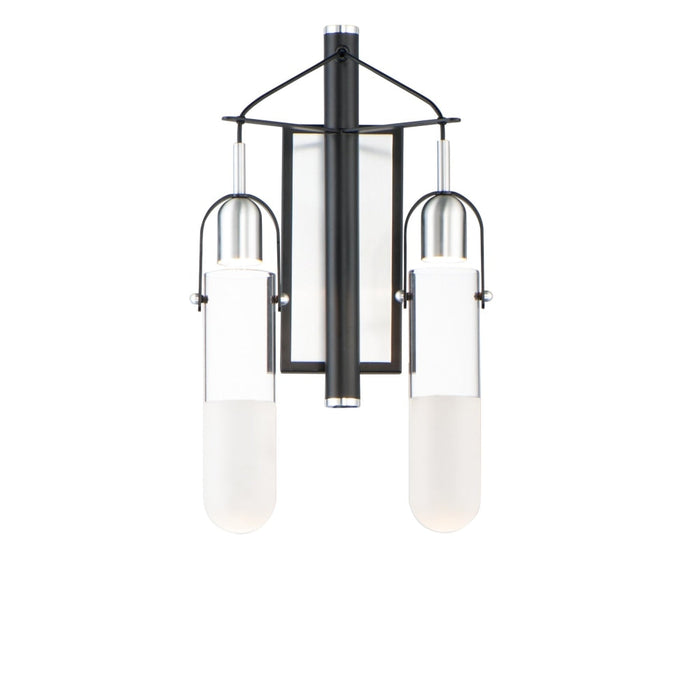 ET2 Capsule Black Brushed Aluminum 2 Light LED Bath Vanity E24172-93BKAL