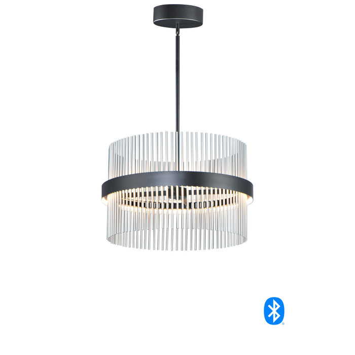 ET2 Chimes Black Satin Nickel 2 Light LED Pendant E34205-BKSN