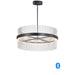 ET2 Chimes Black Satin Nickel 2 Light LED Pendant E34207-BKSN