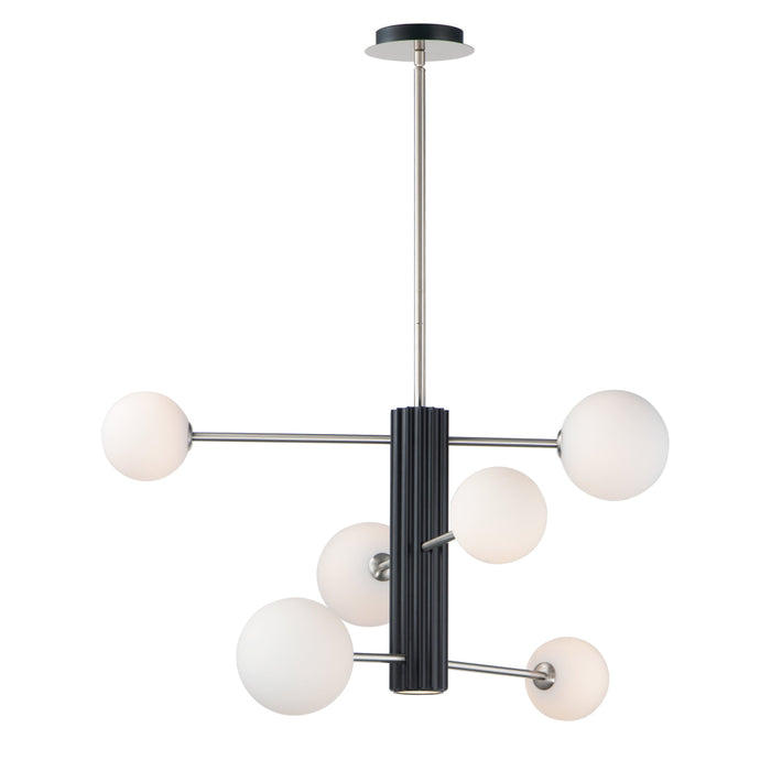 ET2 Cog Black Satin Nickel 7 Light LED Pendant E24064-92BKSN