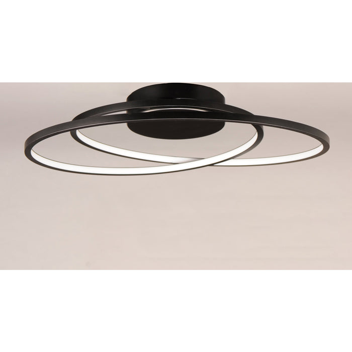 ET2 Cycle Black 1 Light LED Flushmount E21322-BK - Flushmounts