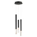 ET2 Diaphane Black LED 3 Light Pendant E11023-95BK - Pendants