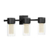 ET2 Dram Black LED 3 Light Bath Vanity E30193-93BK - Bath Vanitys