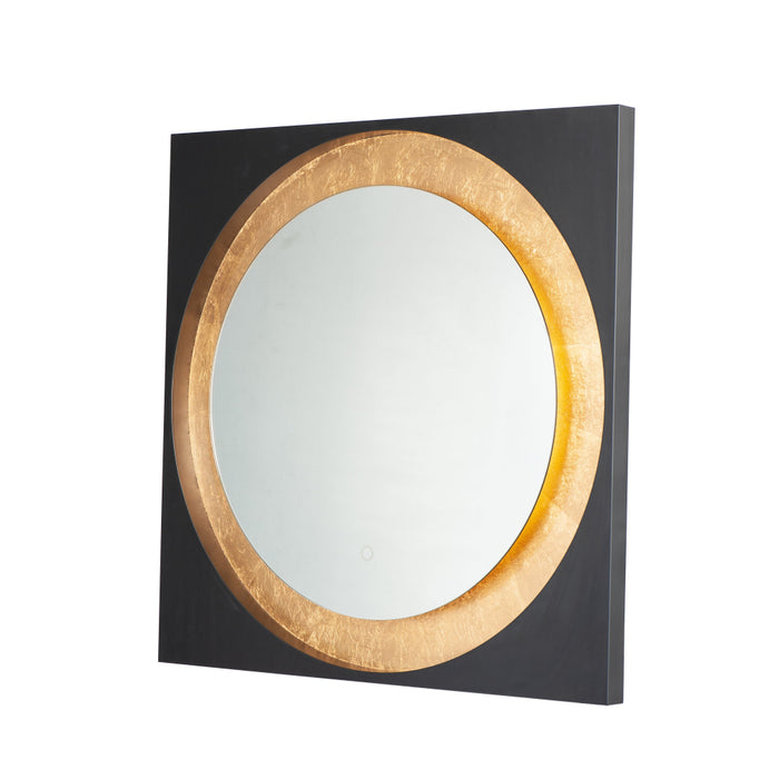 ET2 Floating Gold Leaf Black 1 Light LED Mirror E42040-GLBK