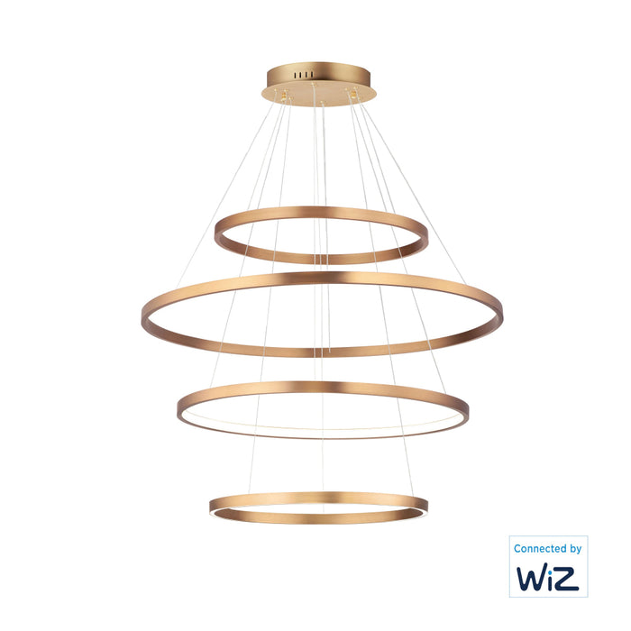 ET2 Groove WiZ Gold LED 4 Light Pendant E22729-GLD - Pendants