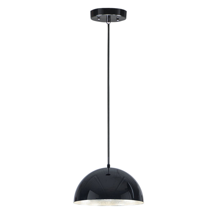 ET2 Hemisphere Gloss Black Aluminum 1 Light LED Pendant E24902-GBAL