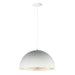 ET2 Hemisphere Gloss White Aluminum 1 Light LED Pendant E24904-GWAL