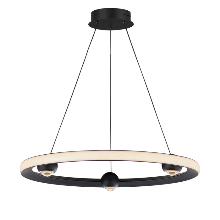 ET2 Lighting Nodes Black LED Ring Pendant E23512-BK