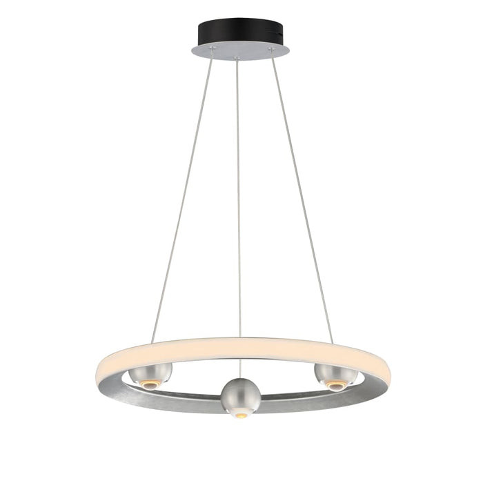 ET2 Lighting Nodes Brushed Aluminum LED Ring Pendant E23511-AL