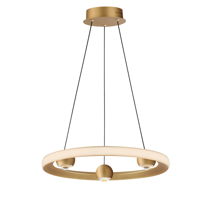ET2 Lighting Nodes Gold LED Ring Pendant E23511-GLD