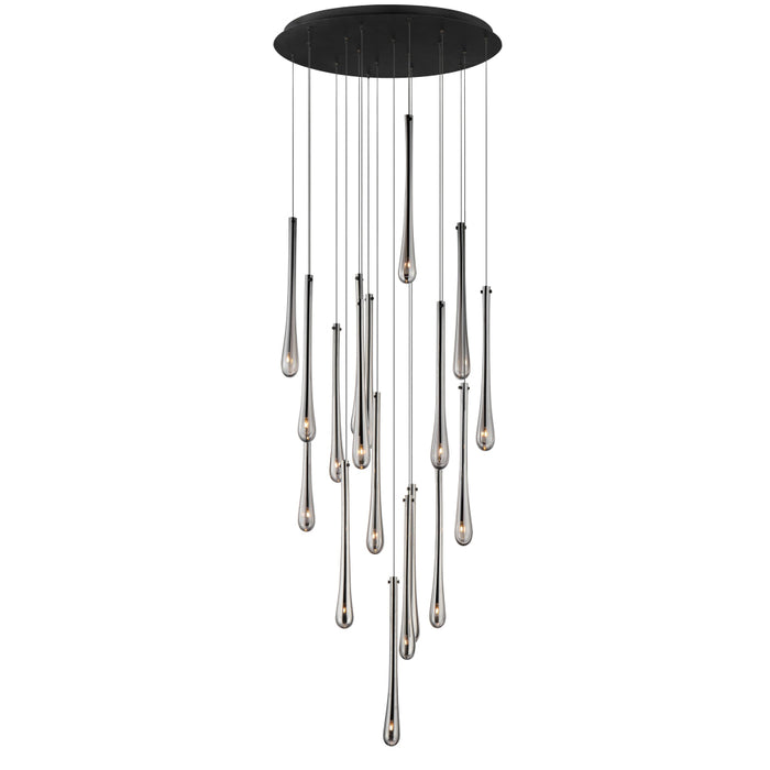 ET2 Lighting Stillo Black LED Multi-Light Pendant E24219-138BK