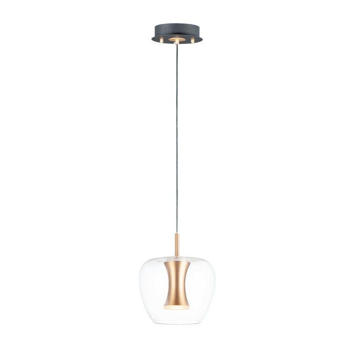 ET2 Newton Black Gold 1 Light LED Pendant E24162-18BKGLD