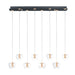 ET2 Newton Black Gold 8 Light LED Pendant E24165-18BKGLD