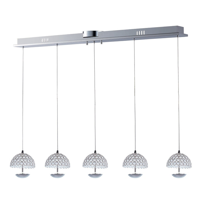 ET2 Parasol Polished Chrome LED 5 Light Pendant E24495-20PC - Pendants