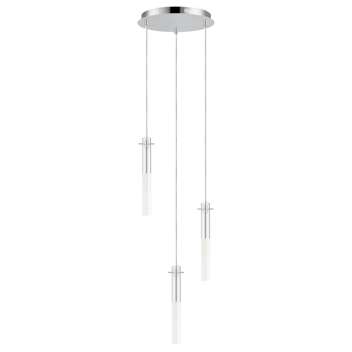 ET2 Pipette Polished Chrome LED 3 Light Pendant E31093-93PC - Pendants