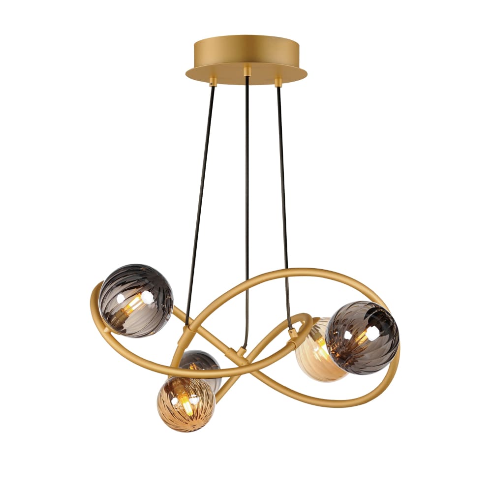 ET2 Planetary Gold LED 5 Light Chandelier E24185-148GLD - Chandeliers