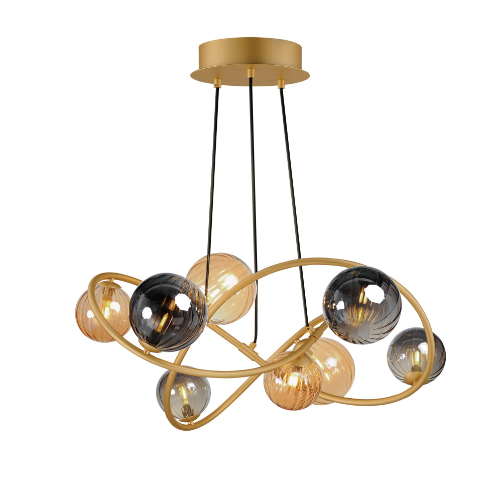 ET2 Planetary Gold LED 8 Light Chandelier E24188-148GLD - Chandeliers
