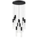 ET2 Reeds Black LED 12 Light Pendant E11019-144BK - Pendants
