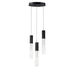 ET2 Reeds Black LED 3 Light Pendant E11013-144BK - Pendants