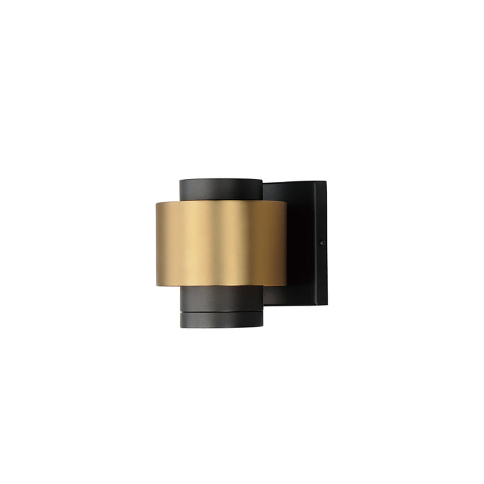 ET2 Reveal Outdoor Black Gold LED 2 Light Outdoor Wall Mount E34752-BKGLD - Outdoor Wall Mounts