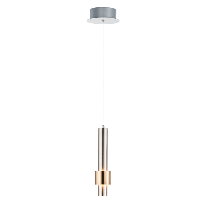 ET2 Reveal Satin Nickel Satin Brass 1 Light LED Pendant E24751-SNSBR