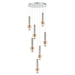 ET2 Reveal Satin Nickel Satin Brass 7 Light LED Pendant E24757-SNSBR