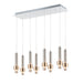 ET2 Reveal Satin Nickel Satin Brass 8 Light LED Pendant E24758-SNSBR