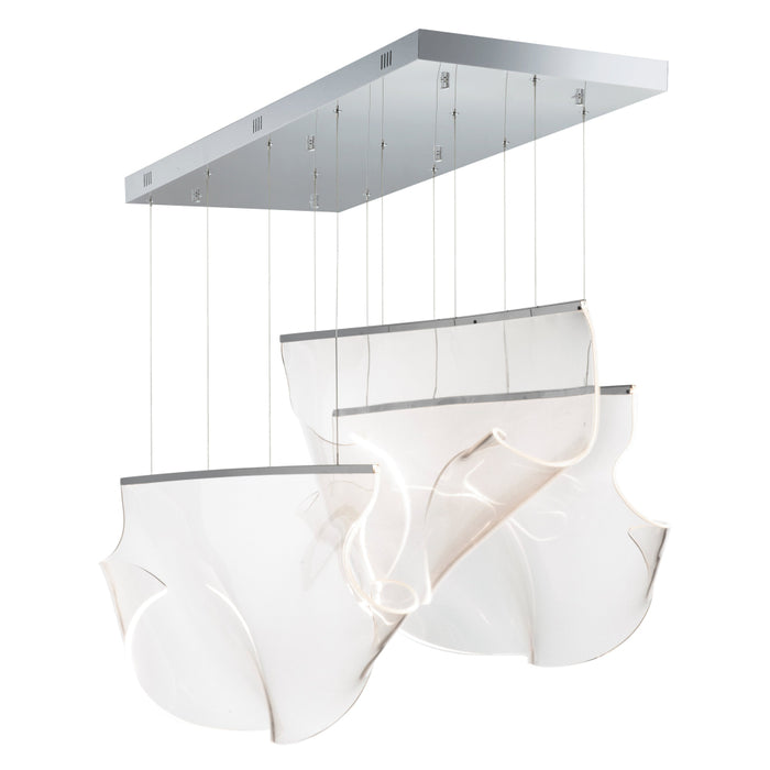 ET2 Rinkle Polished Chrome LED 3 Light Pendant E24873-133PC - Pendants