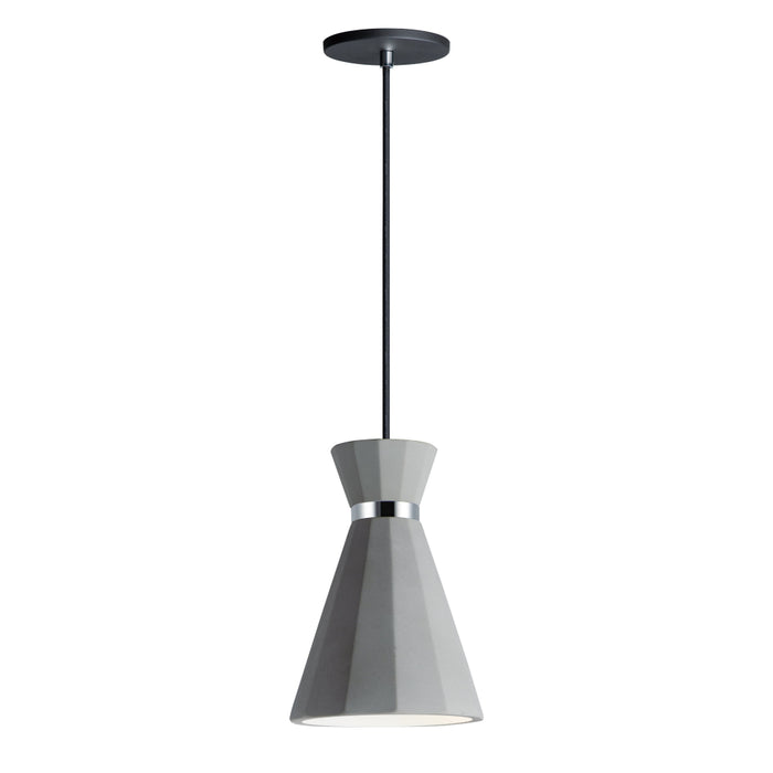 ET2 Sash Gray Polished Chrome 1 Light LED Pendant E25036-GYPC