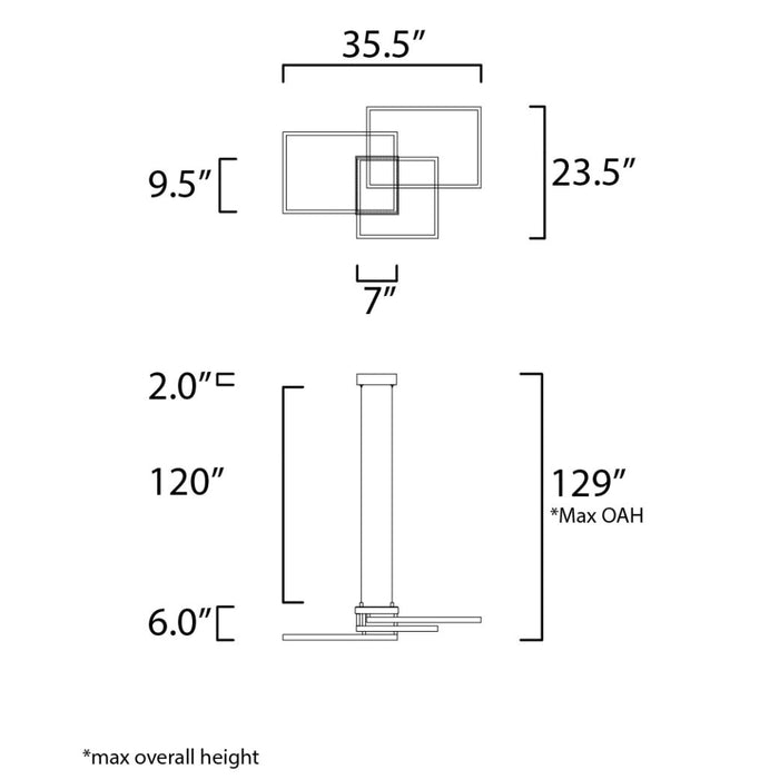 ET2 Traverse LED Black LED Pendant E21515-BK - Pendants