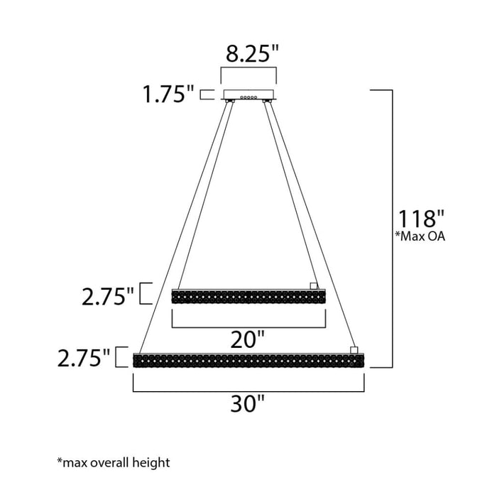 Eternity LED Polished Chrome LED Entry Foyer Pendant - Pendants