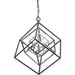 Euclid Chrome Matte Black Chandelier - Chandeliers