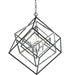 Euclid Chrome Matte Black Chandelier - Chandeliers