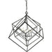 Euclid Chrome Matte Black Chandelier - Chandeliers