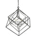 Euclid Chrome Matte Black Chandelier - Chandeliers