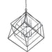 Euclid Chrome Matte Black Chandelier - Chandeliers