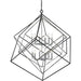 Euclid Chrome Matte Black Chandelier - Chandeliers