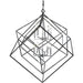 Euclid Chrome Matte Black Chandelier - Chandeliers