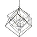 Euclid Chrome Matte Black Chandelier - Chandeliers