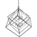 Euclid Chrome Matte Black Chandelier - Chandeliers