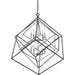 Euclid Chrome Matte Black Chandelier - Chandeliers