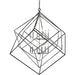 Euclid Chrome Matte Black Chandelier - Chandeliers