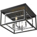 Euclid Chrome Matte Black Flushmount - Flushmounts