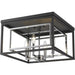Euclid Chrome Matte Black Flushmount | theLightShop