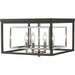 Euclid Chrome Matte Black Flushmount - Flushmounts