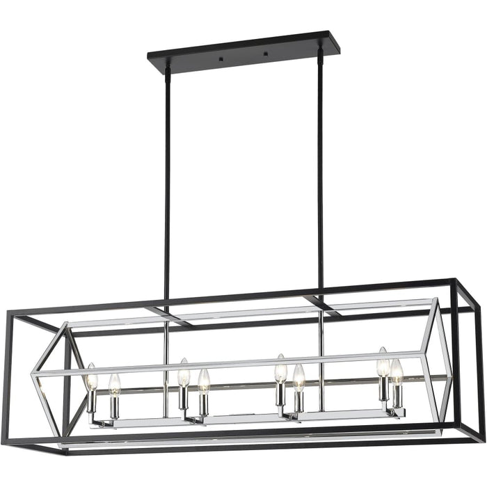 Euclid Chrome Matte Black Island Billiard Pendant | theLightShop
