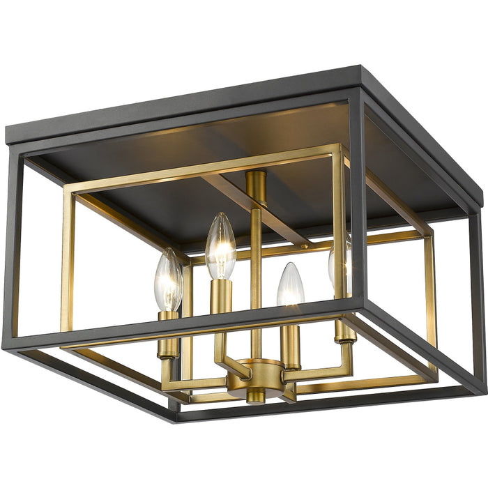 Euclid Olde Brass Bronze Flushmount | theLightShop