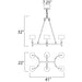 Fairmont Natural Aged Brass Chandelier - Chandeliers