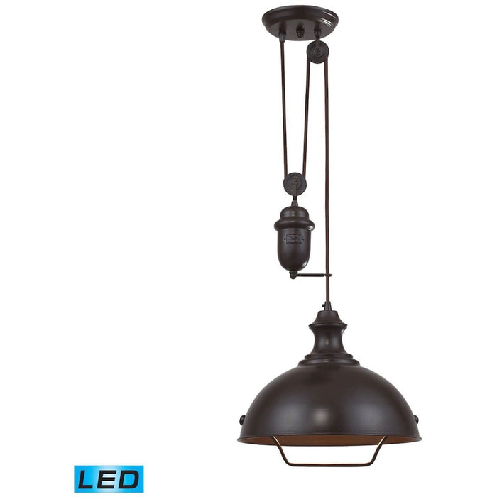 Farmhouse Oiled Bronze LED Pendant - Pendants