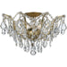 Filmore 5 Light Swarovski Strass Crystal Antique Gold Ceiling Mount - Ceiling Mount